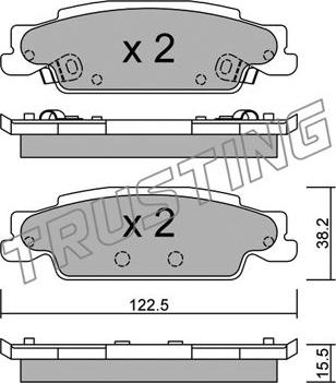 Trusting 716.0 - Гальмівні колодки, дискові гальма autocars.com.ua