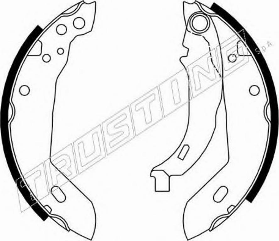 Trusting 7168 - Комплект гальм, барабанний механізм autocars.com.ua