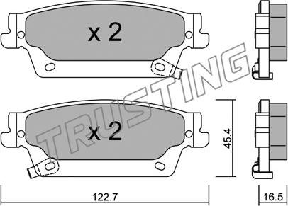 Trusting 717.0 - Тормозные колодки, дисковые, комплект autodnr.net