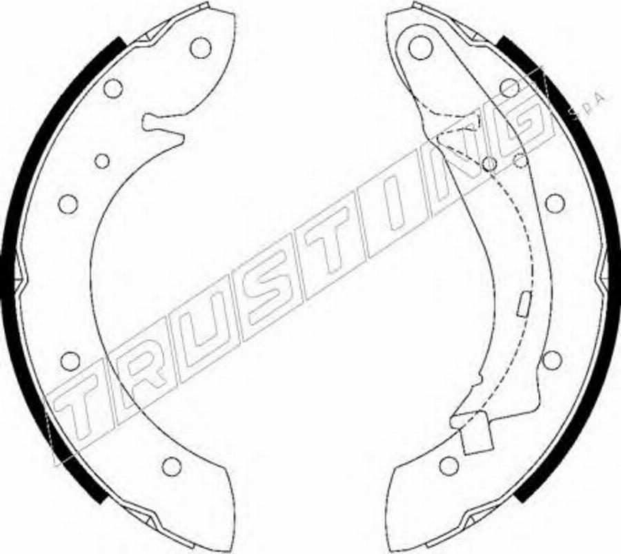 Trusting 7178 - Комплект тормозных колодок, барабанные avtokuzovplus.com.ua