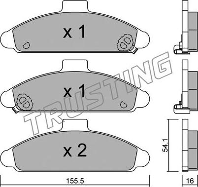 Trusting 739.0 - Гальмівні колодки, дискові гальма autocars.com.ua