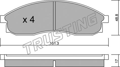 Trusting 756.0 - Гальмівні колодки, дискові гальма autocars.com.ua