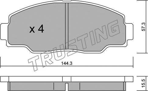 Trusting 771.0 - Гальмівні колодки, дискові гальма autocars.com.ua