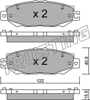 Trusting 775.1 - Гальмівні колодки, дискові гальма autocars.com.ua