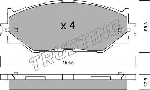 Trusting 776.0 - Гальмівні колодки, дискові гальма autocars.com.ua