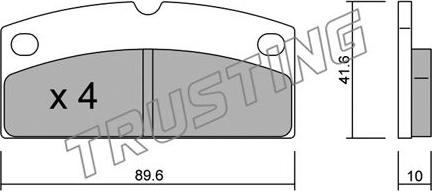 Trusting 783.0 - Гальмівні колодки, дискові гальма autocars.com.ua