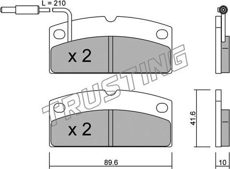 Trusting 783.1 - Гальмівні колодки, дискові гальма autocars.com.ua