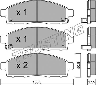 Trusting 807.1 - Гальмівні колодки, дискові гальма autocars.com.ua