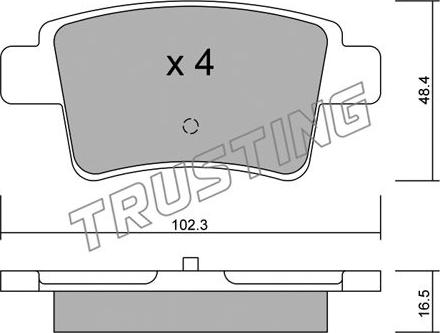 Trusting 817.0 - Гальмівні колодки, дискові гальма autocars.com.ua