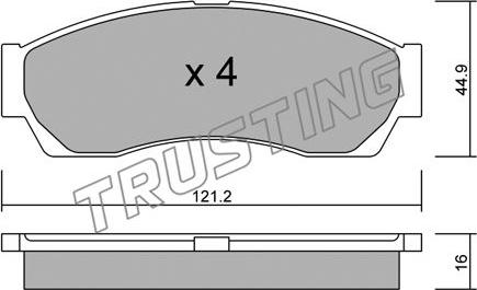 Trusting 913.0 - Комплектующие, барабанный тормозной механизм avtokuzovplus.com.ua