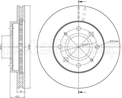 Parts-Mall PRG-001 - Гальмівний диск autocars.com.ua