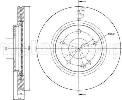 Blue Print ADU174398 - Гальмівний диск autocars.com.ua