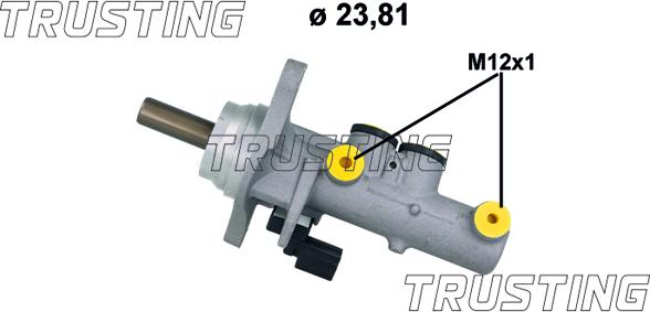 Trusting PF1213 - Головний гальмівний циліндр autocars.com.ua