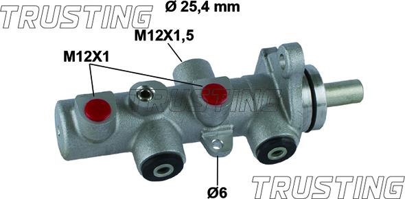 Trusting PF922 - Головний гальмівний циліндр autocars.com.ua