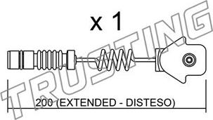 Trusting SU.012 - Сигнализатор, износ тормозных колодок avtokuzovplus.com.ua