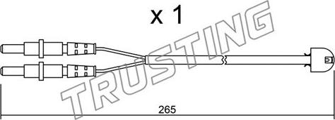 Trusting SU.053 - Сигналізатор, знос гальмівних колодок autocars.com.ua