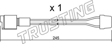 Trusting SU.072 - Сигнализатор, износ тормозных колодок avtokuzovplus.com.ua