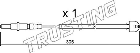 Trusting SU.098 - Сигнализатор, износ тормозных колодок avtokuzovplus.com.ua