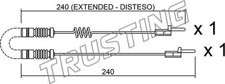 Trusting SU.109K - Сигнализатор, износ тормозных колодок autodnr.net