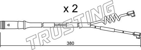 Trusting SU.175K - Сигнализатор, износ тормозных колодок avtokuzovplus.com.ua