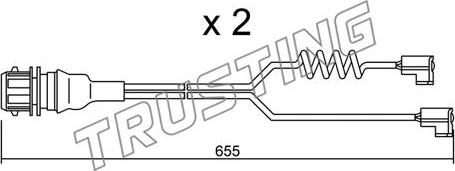 Trusting SU.186K - Сигналізатор, знос гальмівних колодок autocars.com.ua