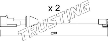 Trusting SU.204K - Сигнализатор, износ тормозных колодок autodnr.net