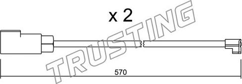 Trusting SU.244K - Сигналізатор, знос гальмівних колодок autocars.com.ua