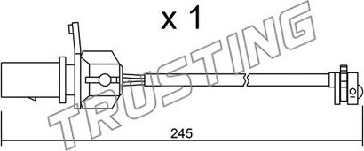 Trusting SU.247 - Сигналізатор, знос гальмівних колодок autocars.com.ua