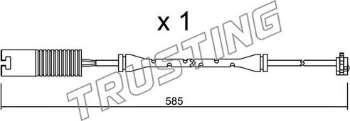 Trusting SU.250 - Сигналізатор, знос гальмівних колодок autocars.com.ua