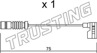 Trusting SU.251 - Сигнализатор, износ тормозных колодок avtokuzovplus.com.ua