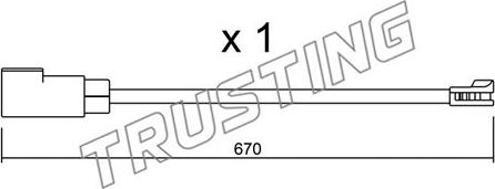 Trusting SU.341 - Сигналізатор, знос гальмівних колодок autocars.com.ua