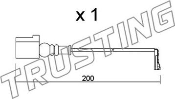 Trusting SU.349 - Сигналізатор, знос гальмівних колодок autocars.com.ua