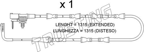 Trusting SU.389 - Сигналізатор, знос гальмівних колодок autocars.com.ua