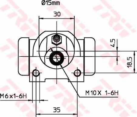 TRW BWB104 - Колісний гальмівний циліндр autocars.com.ua