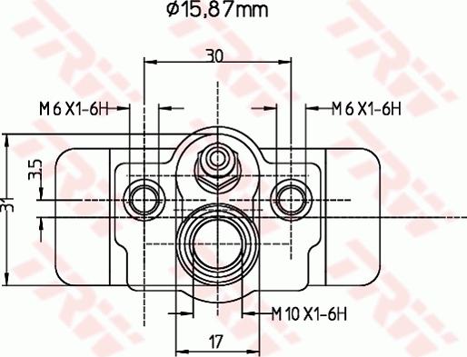 TRW BWB174 - Колісний гальмівний циліндр autocars.com.ua