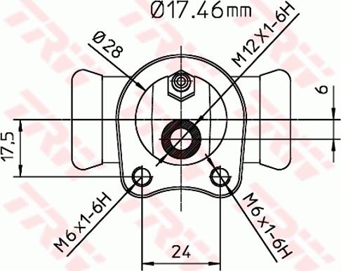 TRW BWC112 - Колесный тормозной цилиндр avtokuzovplus.com.ua
