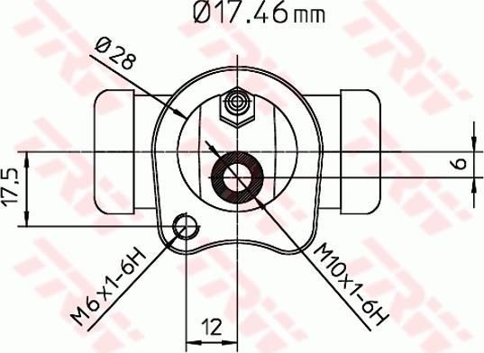 TRW BWC115 - Колесный тормозной цилиндр avtokuzovplus.com.ua