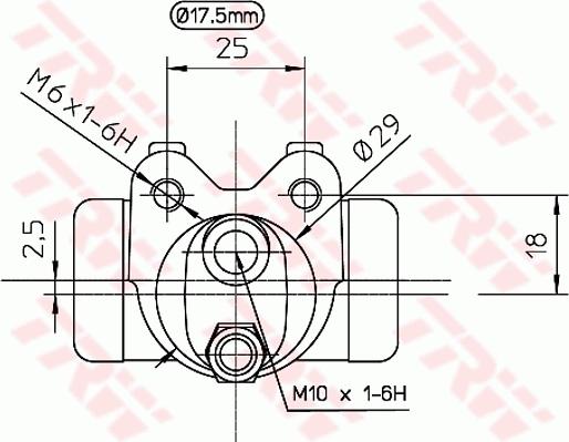 TRW BWC155 - Колісний гальмівний циліндр autocars.com.ua