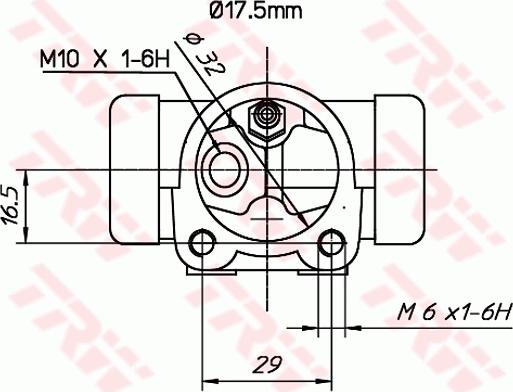 TRW BWC162 - Колісний гальмівний циліндр autocars.com.ua