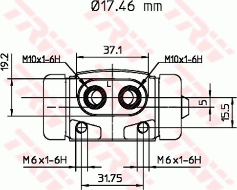 TRW BWC197 - Колісний гальмівний циліндр autocars.com.ua