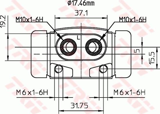 TRW BWC245 - Колісний гальмівний циліндр autocars.com.ua