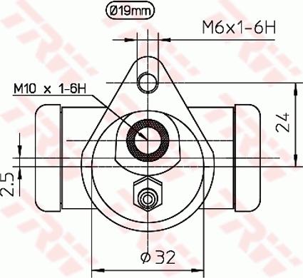 TRW BWD122 - Колесный тормозной цилиндр avtokuzovplus.com.ua