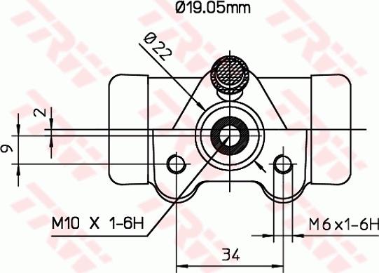 TRW BWD127 - Колісний гальмівний циліндр autocars.com.ua