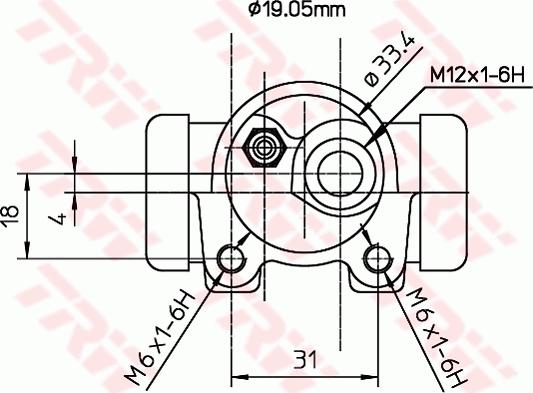 TRW BWD129 - Колесный тормозной цилиндр avtokuzovplus.com.ua