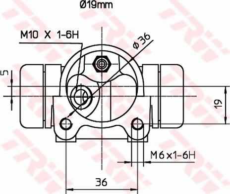 TRW BWD136 - Колісний гальмівний циліндр autocars.com.ua