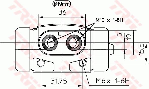 TRW BWD184 - Колісний гальмівний циліндр autocars.com.ua