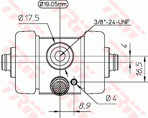 TRW BWD194 - Колісний гальмівний циліндр autocars.com.ua