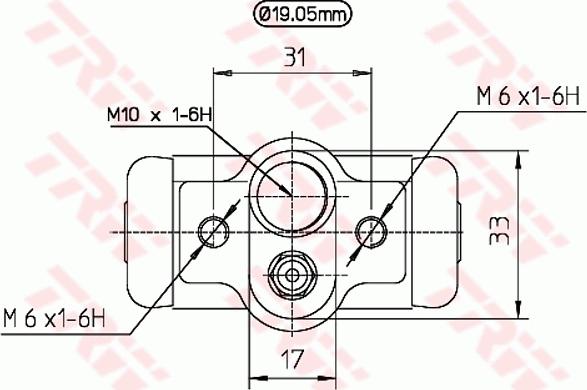 TRW BWD229 - Колісний гальмівний циліндр autocars.com.ua