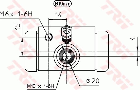 TRW BWD310 - Колісний гальмівний циліндр autocars.com.ua