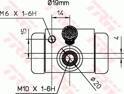 TRW BWD316 - Колісний гальмівний циліндр autocars.com.ua